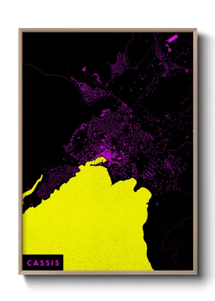 Une affiche de carte sur Cassis