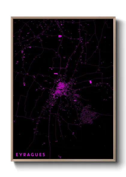 Une affiche de carte sur Eyragues