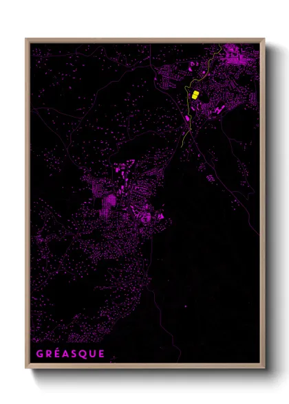 Une affiche de carte sur Gréasque