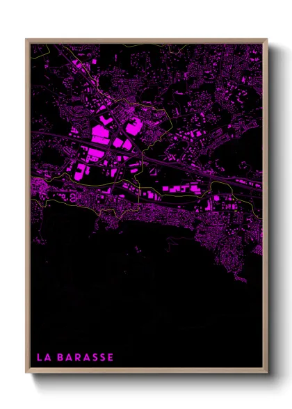 Une affiche de carte sur La Barasse