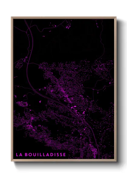 Une affiche de carte sur La Bouilladisse