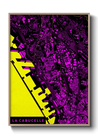 Une affiche de carte sur La Cabucelle