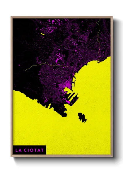 Une affiche de carte sur La Ciotat