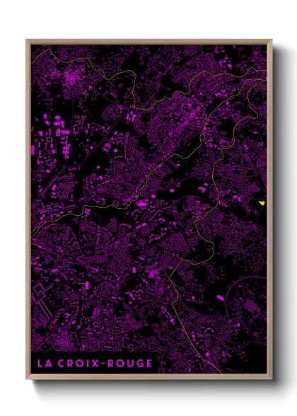 Une affiche de carte sur La Croix-Rouge