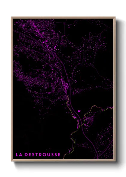 Une affiche de carte sur La Destrousse