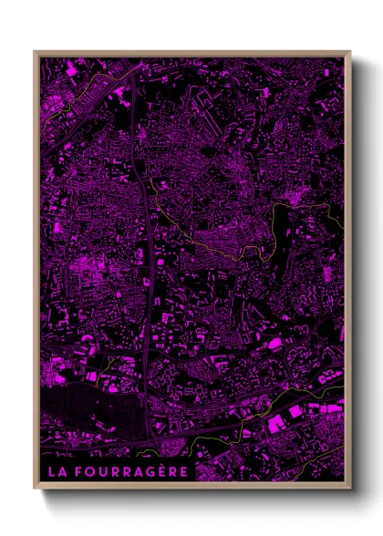 Une affiche de carte sur La Fourragère