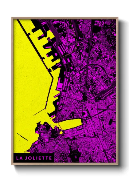 Une affiche de carte sur La Joliette