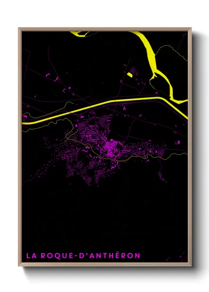 Une affiche de carte sur La Roque-d'Anthéron
