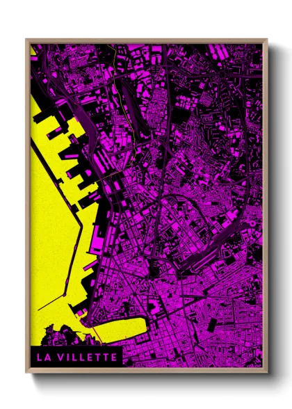 Une affiche de carte sur La Villette