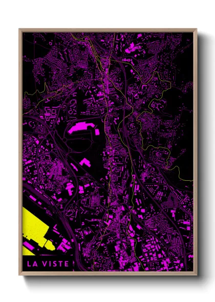 Une affiche de carte sur La Viste