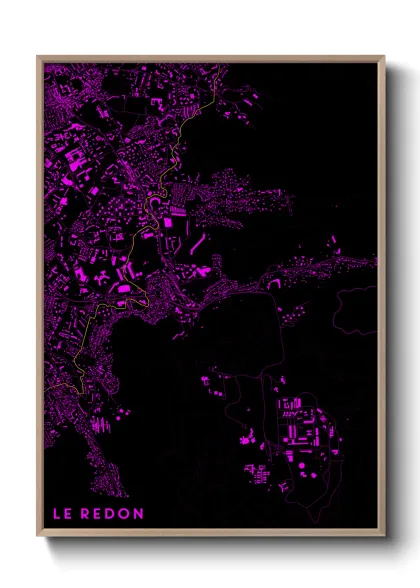 Une affiche de carte sur Le Redon