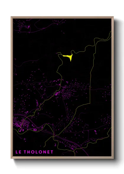Une affiche de carte sur Le Tholonet