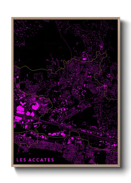 Une affiche de carte sur Les Accates