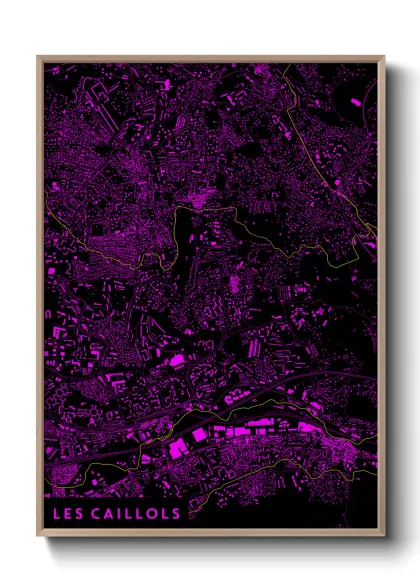 Une affiche de carte sur Les Caillols