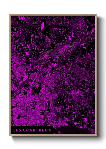 Une affiche de carte sur Les Chartreux
