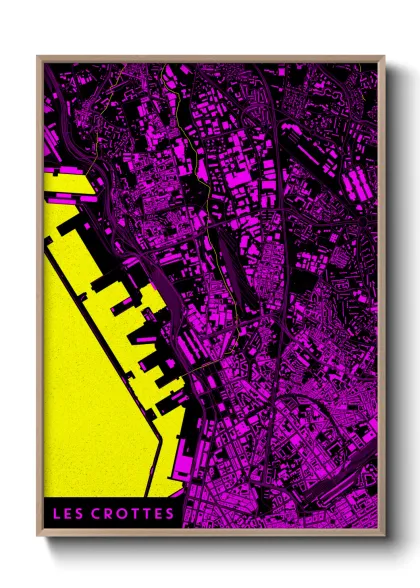 Une affiche de carte sur Les Crottes