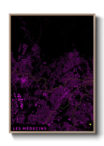 Une affiche de carte sur Les Médecins