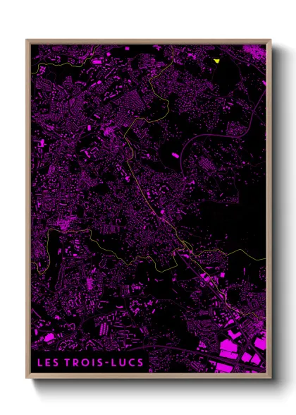 Une affiche de carte sur Les Trois-Lucs