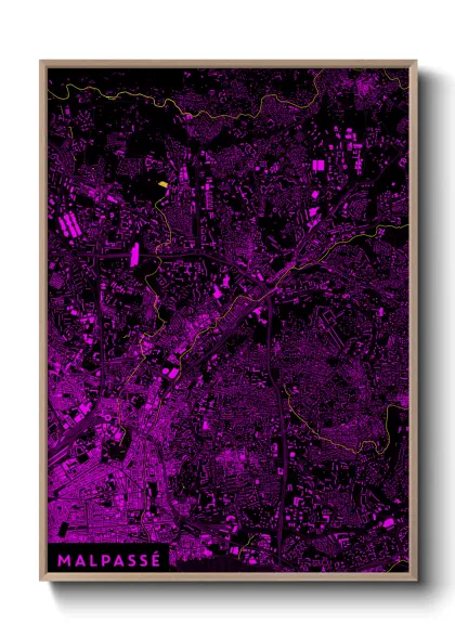 Une affiche de carte sur Malpassé