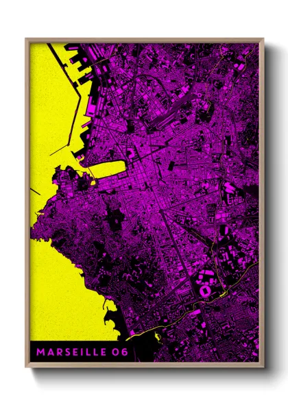 Une affiche de carte sur Marseille 06