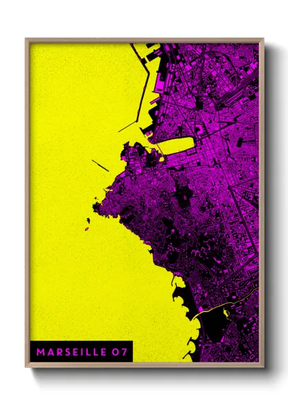Une affiche de carte sur Marseille 07