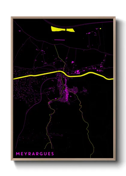 Une affiche de carte sur Meyrargues