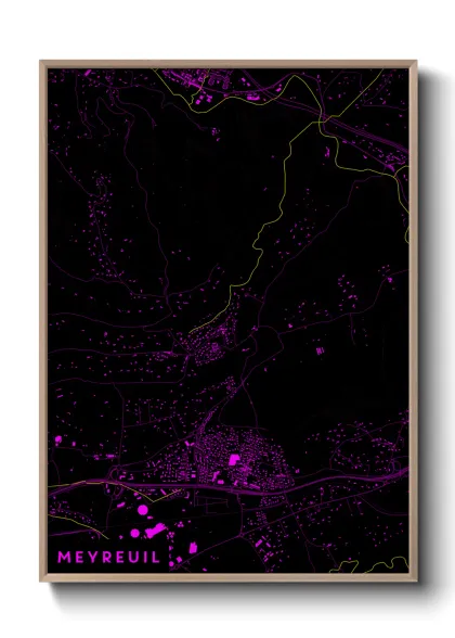 Une affiche de carte sur Meyreuil