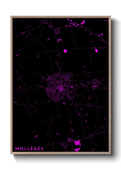 Une affiche de carte sur Mollégès