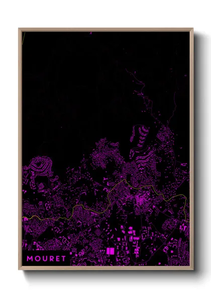 Une affiche de carte sur Mouret