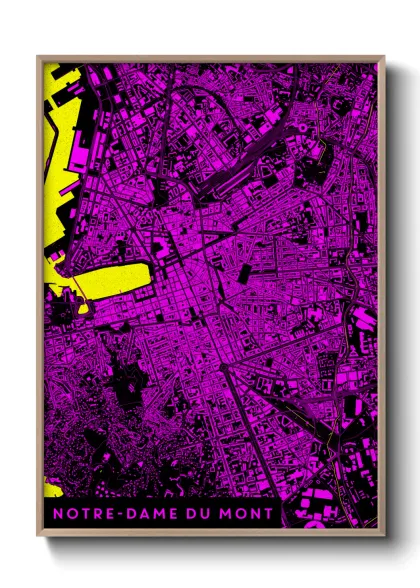 Une affiche de carte sur Notre-Dame du Mont