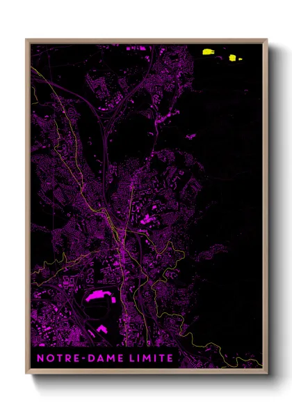 Une affiche de carte sur Notre-Dame Limite