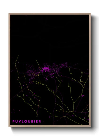 Une affiche de carte sur Puyloubier