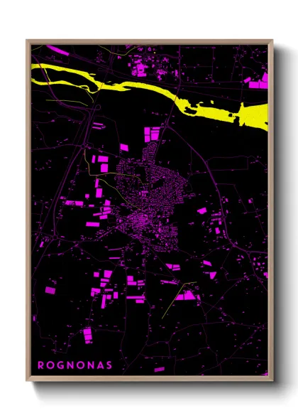 Une affiche de carte sur Rognonas