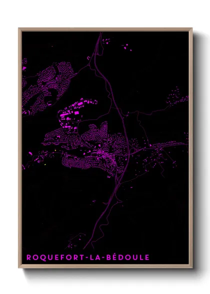 Une affiche de carte sur Roquefort-la-Bédoule
