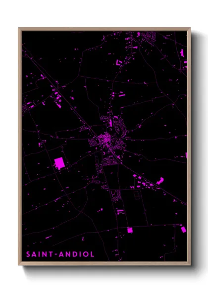 Une affiche de carte sur Saint-Andiol