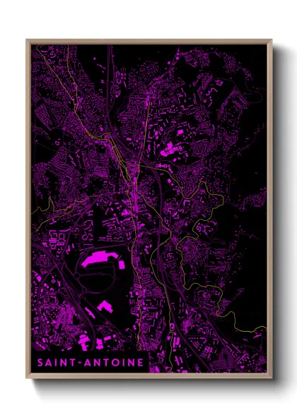 Une affiche de carte sur Saint-Antoine