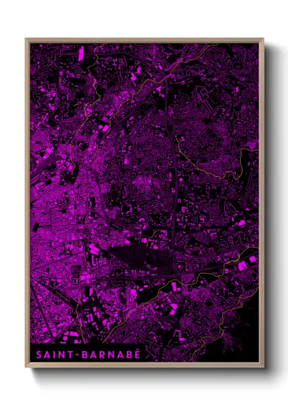 Une affiche de carte sur Saint-Barnabé