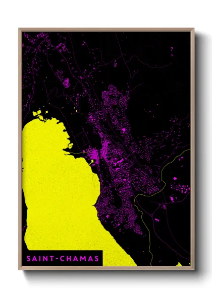Une affiche de carte sur Saint-Chamas