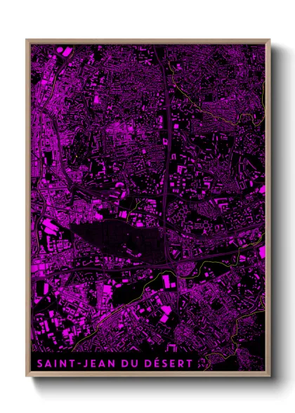 Une affiche de carte sur Saint-Jean du Désert