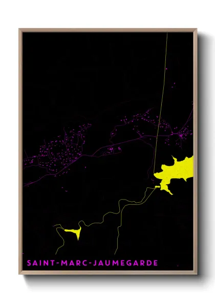 Une affiche de carte sur Saint-Marc-Jaumegarde