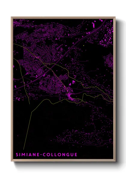 Une affiche de carte sur Simiane-Collongue