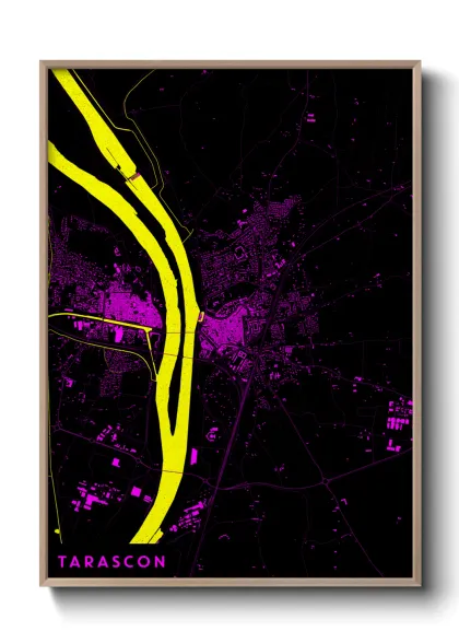 Une affiche de carte sur Tarascon