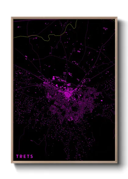 Une affiche de carte sur Trets