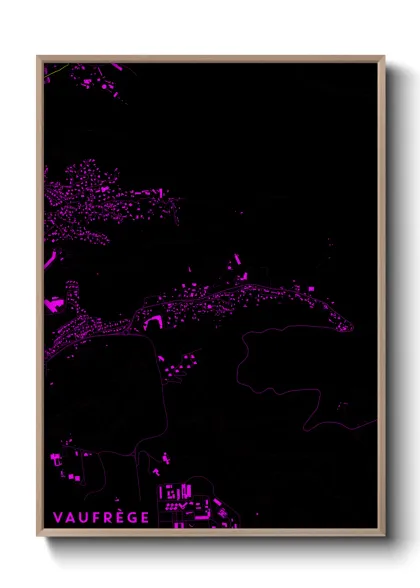 Une affiche de carte sur Vaufrège