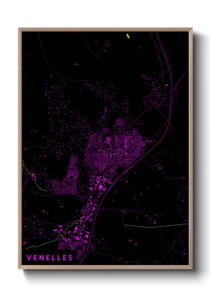 Une affiche de carte sur Venelles