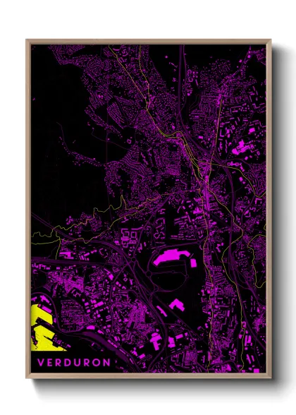 Une affiche de carte sur Verduron