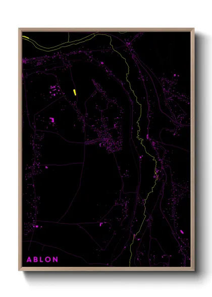 Une affiche de carte sur Ablon