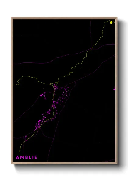 Une affiche de carte sur Amblie