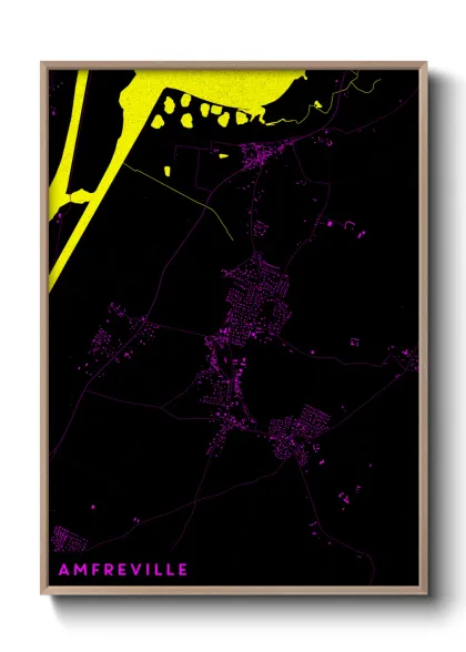 Une affiche de carte sur Amfreville