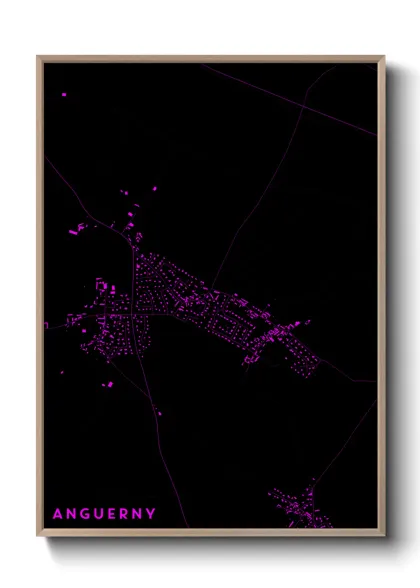 Une affiche de carte sur Anguerny